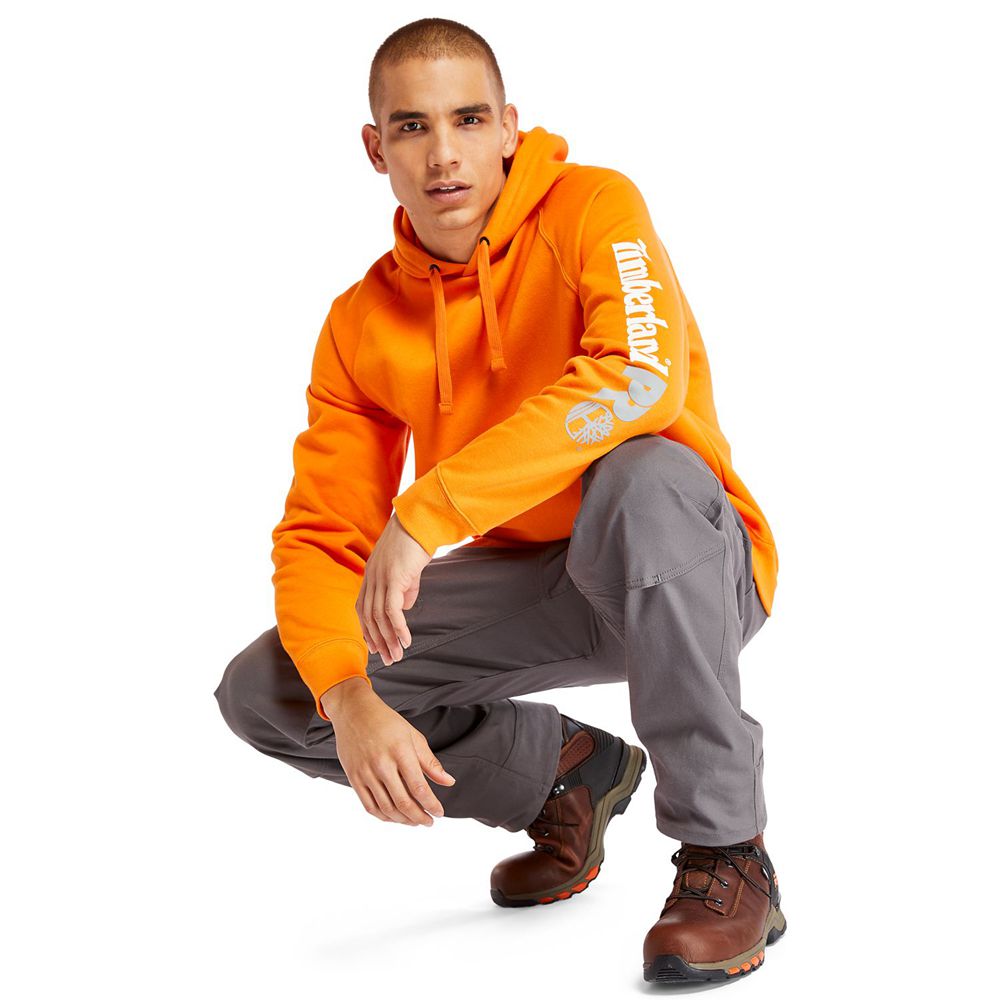 Timberland Mens Sweatshirts PRO® Hood Honcho Sport Hoodie - Orange - India FR8476513